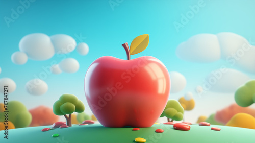Cute Apple illustration
