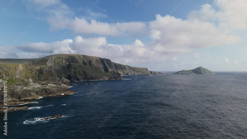Kerry cliffs Ireland Aerial view Kerry cliffs Ireland Aerial view