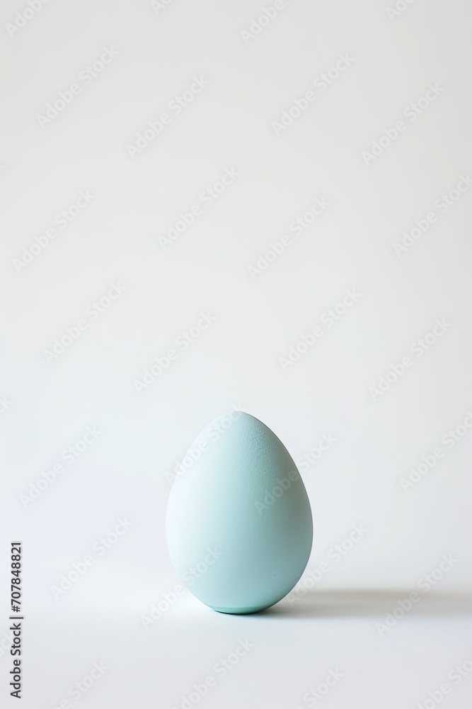 Single pastel blue egg on a white background, symbolizing simplicity. Suitable for minimalist design concepts. Single pastel blue egg on a white background, symbolizing simplicity. Suitable for minimalist design concepts.