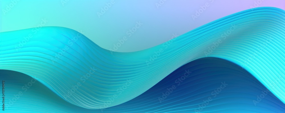 Cyan gradient background with hologram effect 