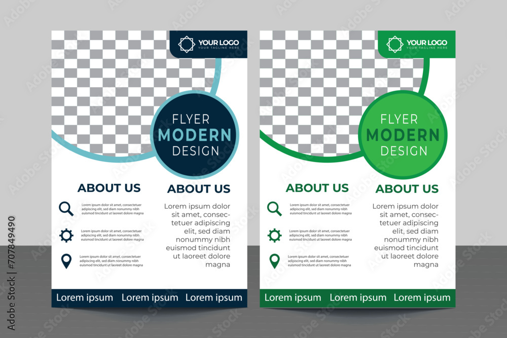 Creative Corporate Flyer Design Template. Business flyer template, Flyer Template Geometric shape used for business poster layout, business flyer template with minimalist layout