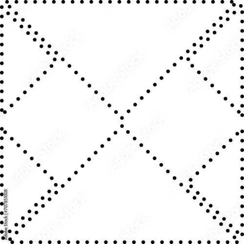 Square dot line shapes. Design elements