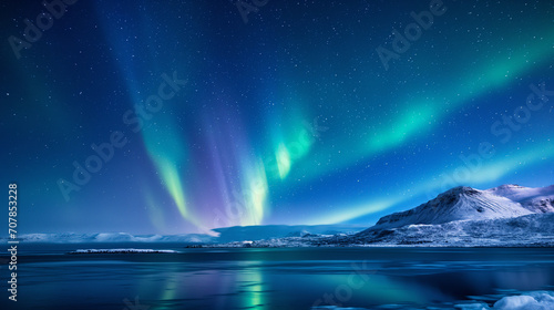 5353X3000 pixel 300DPI size 17.5 X 10 INC. Ethereal aurora borealis pattern