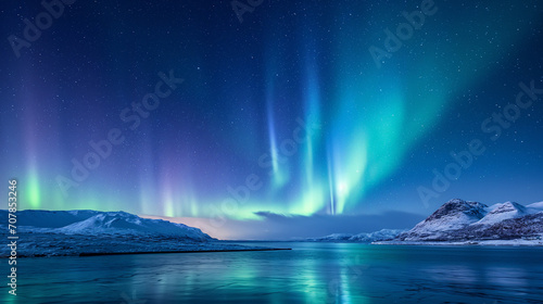 5353X3000 pixel 300DPI size 17.5 X 10 INC. Ethereal aurora borealis pattern