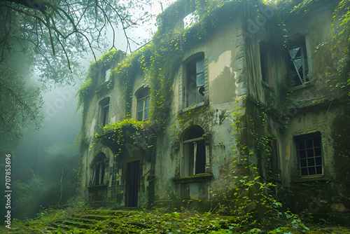 Mistical magical abandonded house photo