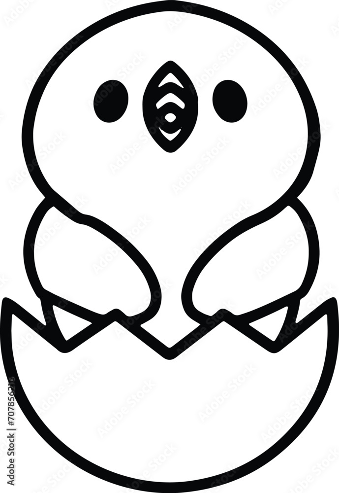 Cute Hatching Chick Cute Hatching Chick
