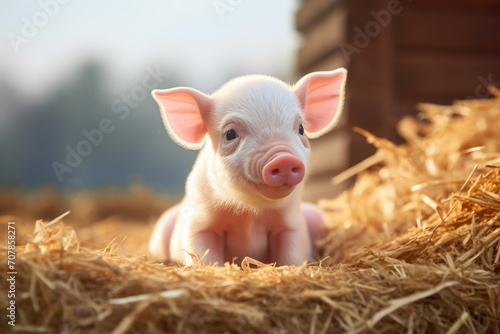 a pig on the farm