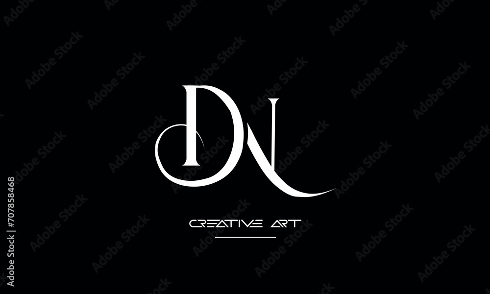 DN, ND, D, N abstract letters logo monogram DN, ND, D, N abstract letters logo monogram