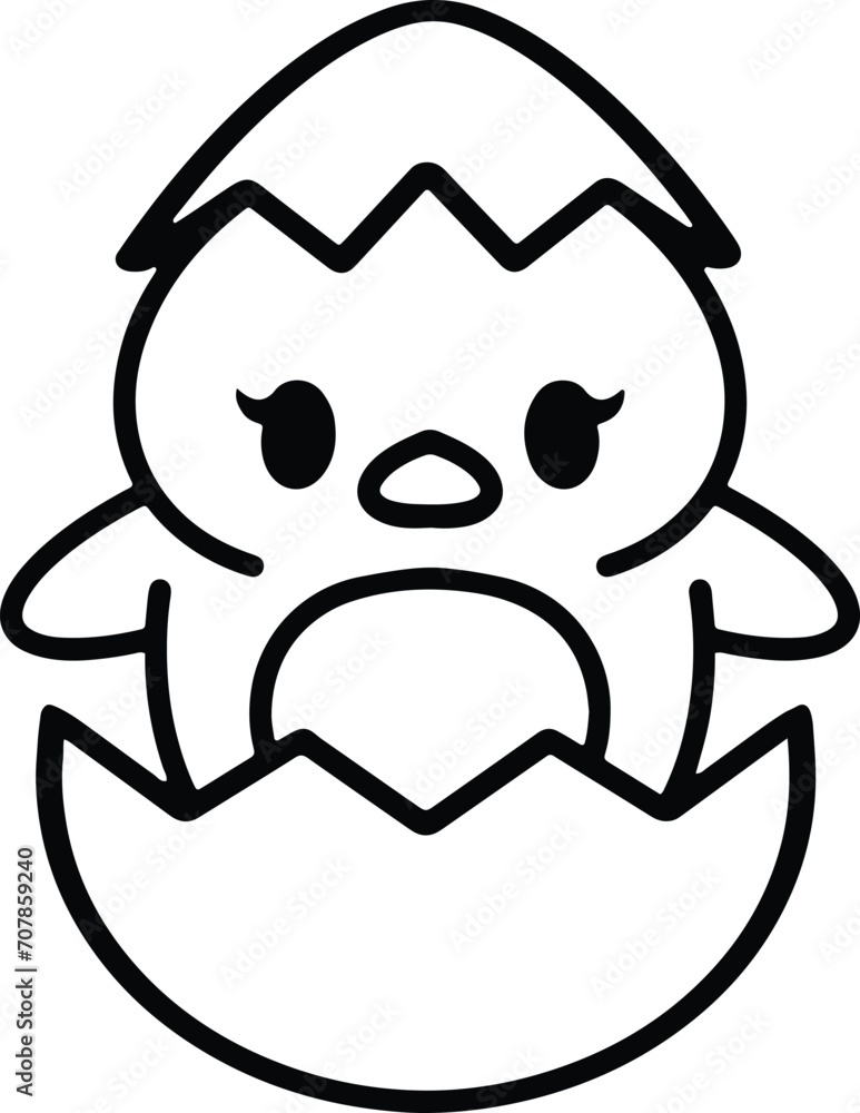 Cute Hatching Chick Cute Hatching Chick
