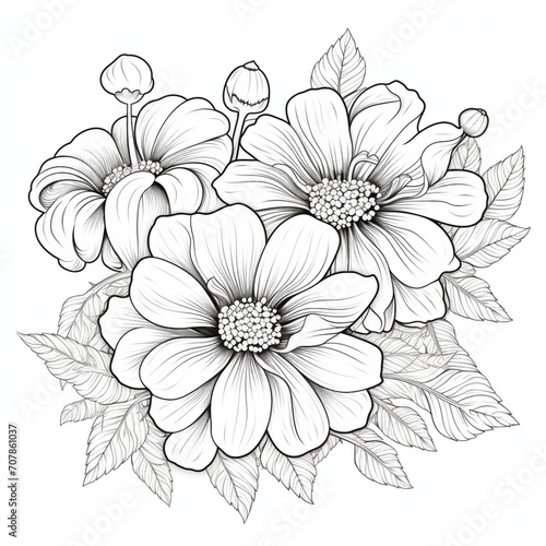 flowers coloring page