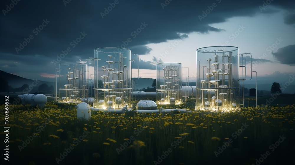 Fototapeta premium Sustainable Energy Management with AI AI Generated