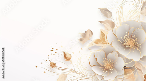 elegant abstract background. wedding flower watercolor on white background