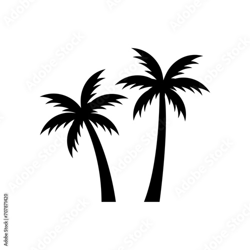 Palm tree silhouette icon vector  Palm tree vector illustration  coconut tree icon vector illustration.