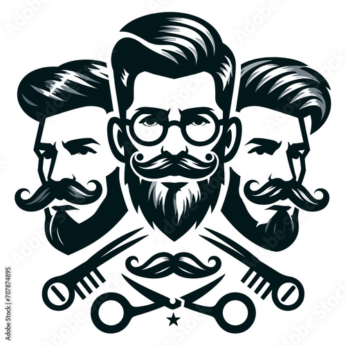 barber illustration ,haircutting barber illustration , fashion illustration , facial , beared illustration  © Muhammad