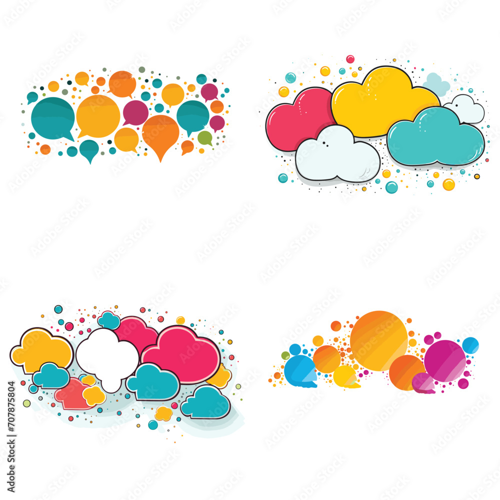 very simple isolated line styled vector illustration of Study Group Chat Bubbles isolated in white background very simple isolated line styled vector illustration of Study Group Chat Bubbles isolated in white background