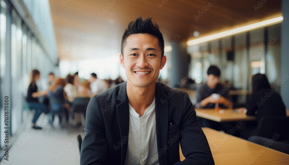 Radiant Professionalism: A Horizontal Banner Featuring a Joyful and Confident Young Businessman in Stylish Casual Attire, Embodying Success and Positive Vibes in the Urban Landscape Radiant Professionalism: A Horizontal Banner Featuring a Joyful and Confident Young Businessman in Stylish Casual Attire, Embodying Success and Positive Vibes in the Urban Landscape