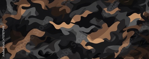 Ebony camouflage pattern design poster background photo
