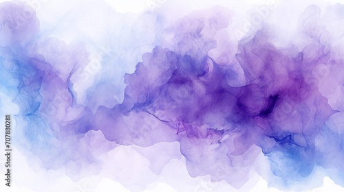 purple blue abstract watercolor texture background on white isolated background