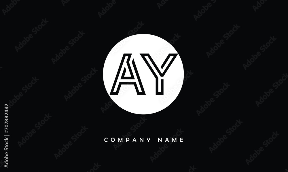 AY YA, A, Y Abstract Letters Logo Monogram AY YA, A, Y Abstract Letters Logo Monogram