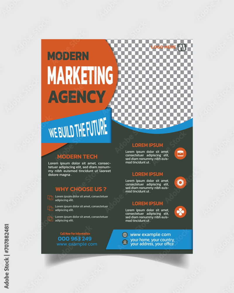 Obraz premium Elegant Corporate Business Flyer and Creative Business A4 Poster Unique Business Agency Flyer