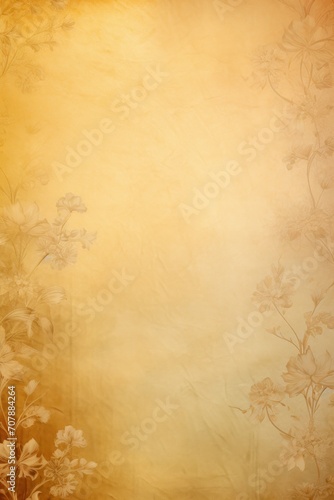 Gold soft pastel background parchment with a thin barely noticeable floral ornament background