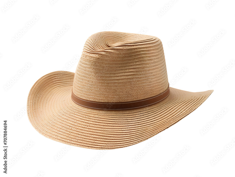 Woman's Straw Hat, isolated on a transparent or white background