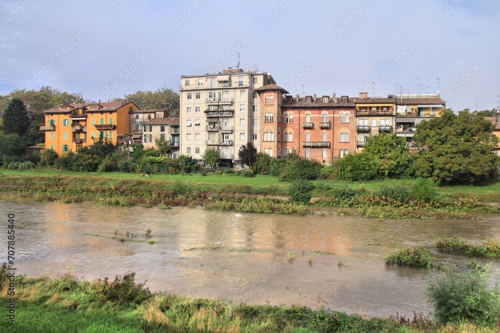 River view in Parma, Italy