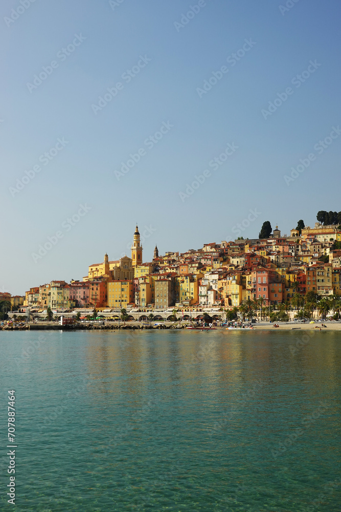 The harbour of Menton, the French Riviera