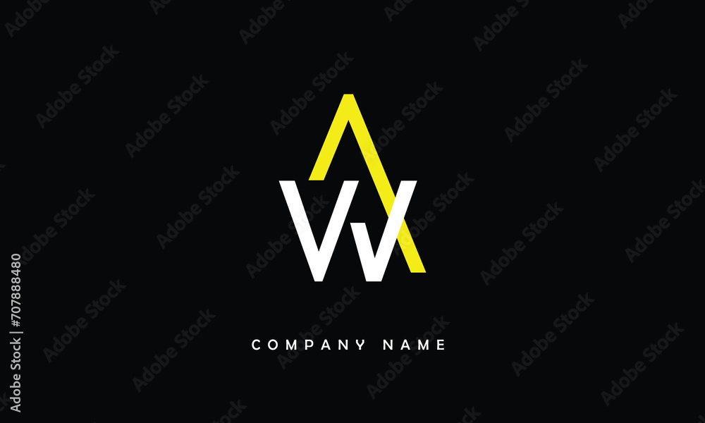 AW, WA, A, W Abstract Letters Logo Monogram AW, WA, A, W Abstract Letters Logo Monogram