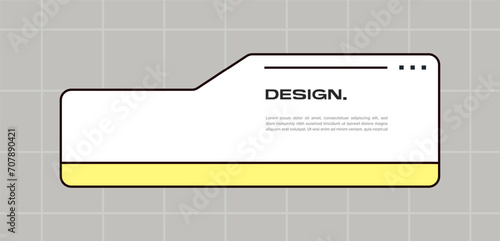 Modern pop up window illustration. Lower third design overlay element.