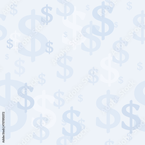 Light blue dollar sign seamless texture
