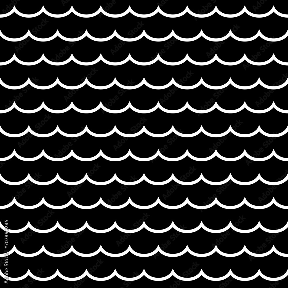 Sea waves simple vector pattern Sea waves simple vector pattern