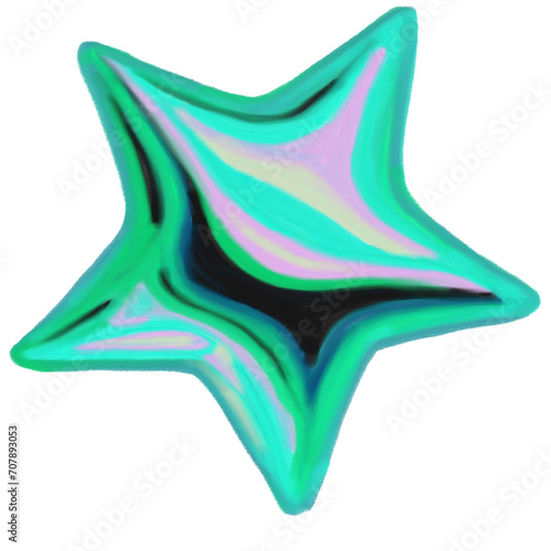 abstract blue star