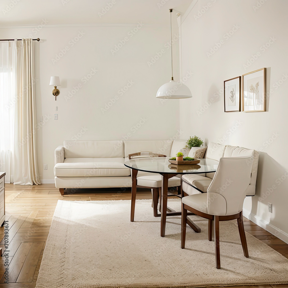 Fototapeta premium modern living room with interior design and white sofa