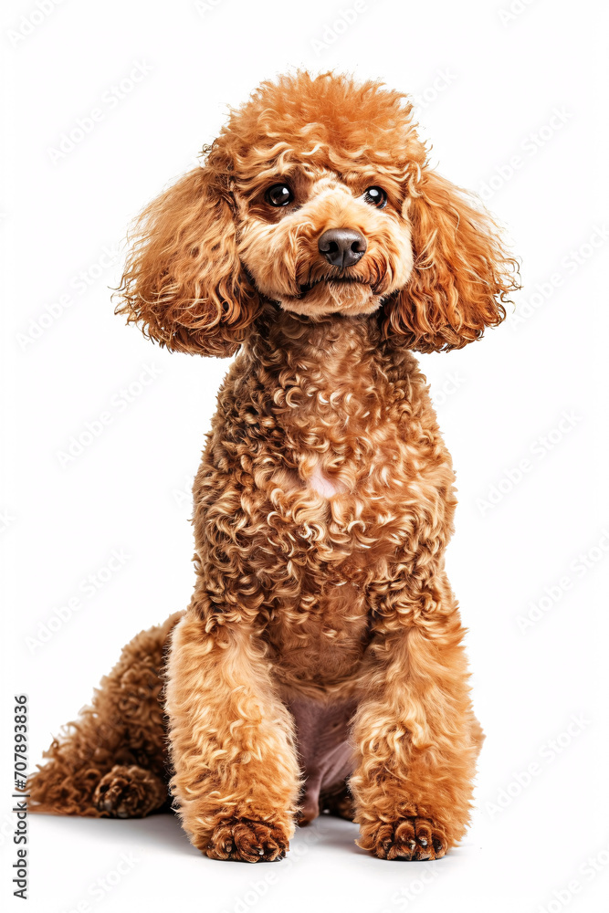 Poodle dog isolated on white background