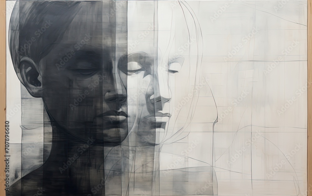 Obraz premium abstract picture of depression in humans