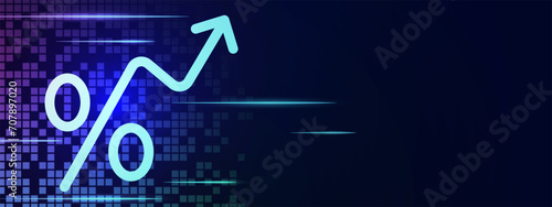 Business and investment growing up concept. Stock market and finance success design background.