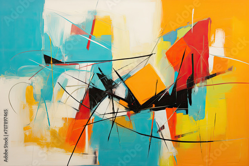 Abstract Blaze: Modern Expressionism Explodes with Bold Color & Geometry