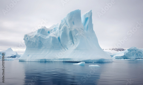 Iceber floating on the sea in polar regions. Sunny day setting © CostantediHubble
