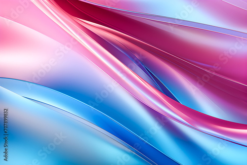 Metal light pink and blue abstract backdrop, generative ai