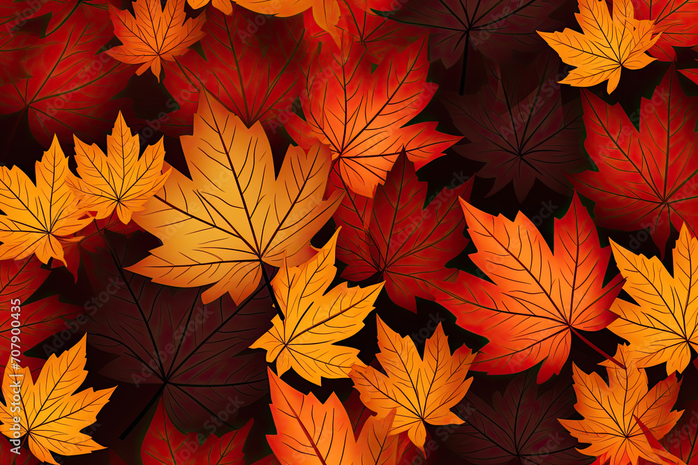 Autumn Leaves Pattern Background Autumn Leaves Pattern Background