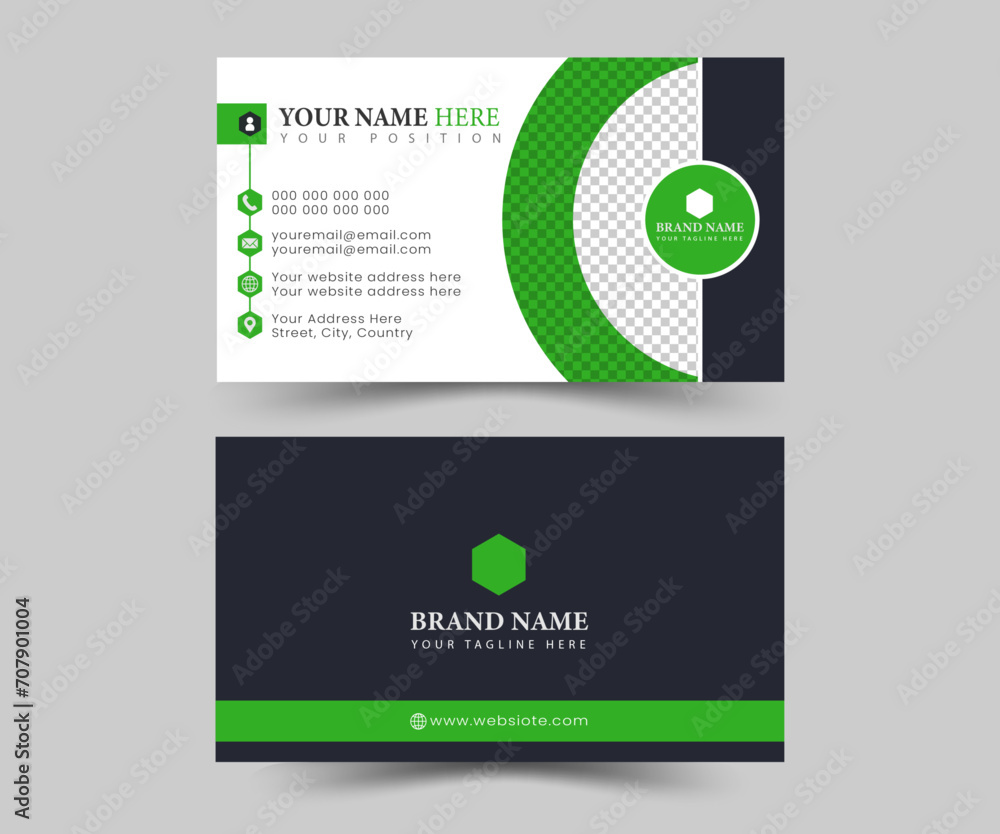 Set of modern business card print templates. Personal visiting card with company logo. Vector illustration. Stationery design
Set of modern business card print templates. Personal visiting card with company logo. Vector illustration. Stationery design