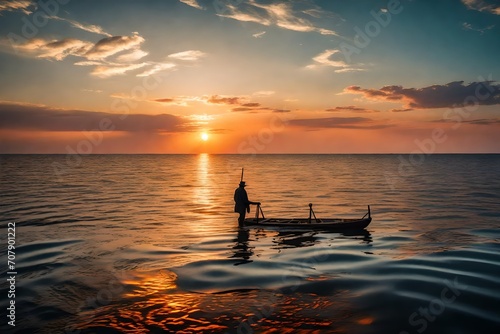 sunset on the sea © AI artistic beauty