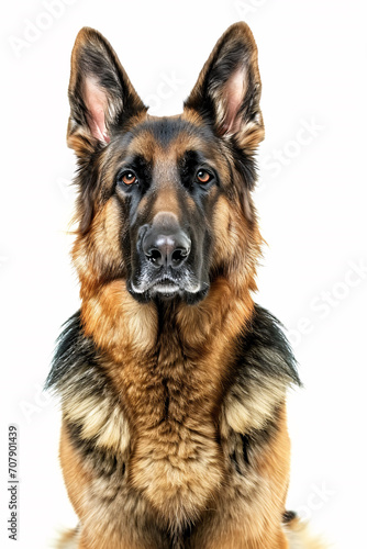 German Shepherd dog isolated on white background