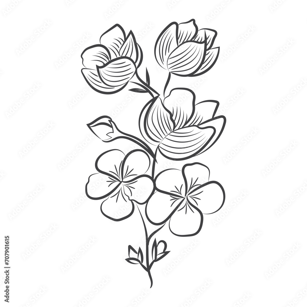 Free vectore art and hand drawing flower art black and white flat design outline illustration. Free vectore art and hand drawing flower art black and white flat design outline illustration.