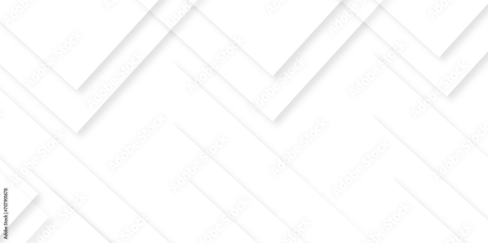 Abstract white background with diamond and triangle shapes layered in modern abstract pattern design.Grey white abstract square background geometry shine and layer element vector for presentation. - obrazy, fototapety, plakaty 