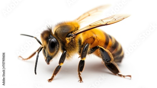 bee on white background, Generative AI