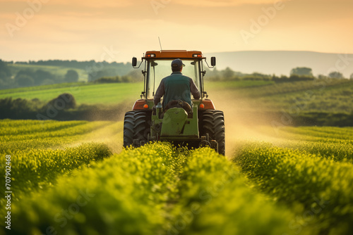 tractor in field photo