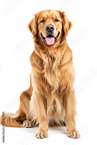 Golden Retriever dog isolated on white background