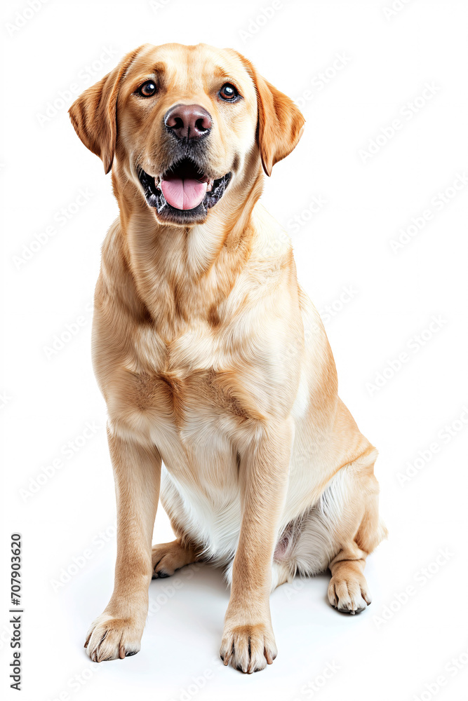 Labrador Retriever dog isolated on white background
